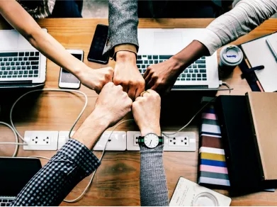 teams together
